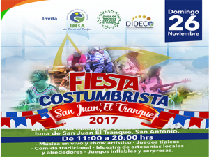 Fiesta Costumbrista de San Juan se realizará este 26 de noviembre
