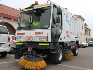 Camión barredor apoyará la limpieza de la ciudad