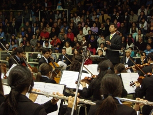 Exitoso encuentro de   orquestas sinfónicas  Infantiles y Juveniles deleitaron al público Sanantonino