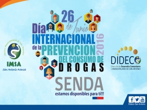 Programa inserto en el Municipio sanantonino levanta campaña de prevención contra el consumo de drogas