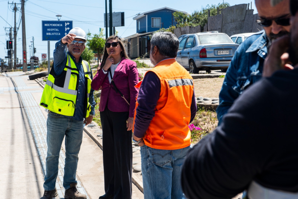 Consejeros regionales recorren obra de construcci&oacute;n de sistema de aguas lluvias en calle Broekman