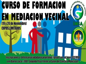 Municipio de San Antonio desarrollará el primer curso de Mediación Vecinal