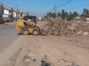 Por retiro de escombros y residuos sólidos municipio responde a comité de familias en toma