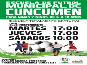 Niños y jóvenes de Cuncumén ahora cuentan con Escuela Municipal de Fútbol