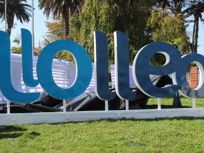 Atractivas letras volum&eacute;tricas  fueron inauguradas en la plaza de Llolleo